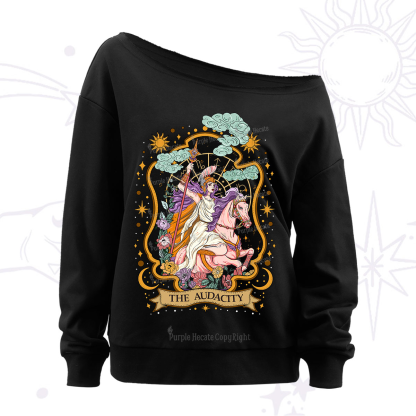 Purplehecate The Audacity Goddess Off The Shoulder Sweatshirt