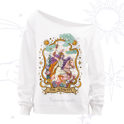 Purplehecate The Audacity Goddess Off The Shoulder Sweatshirt