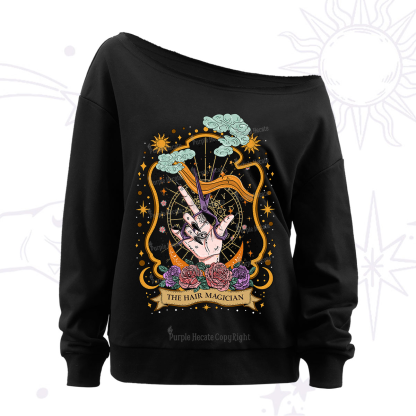 Purplehecate The Hair Magician Off The Shoulder Sweatshirt