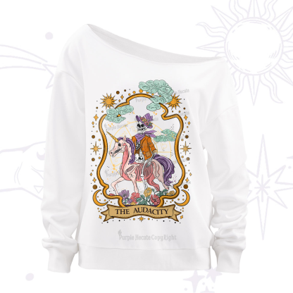 Purplehecate The Audacity Skeleton Off The Shoulder Sweatshirt