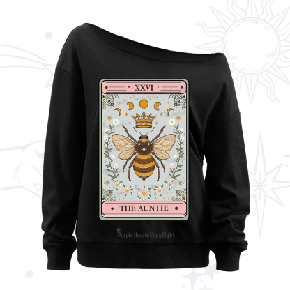 Purplehecate The Auntie Tarot Off The Shoulder Sweatshirt
