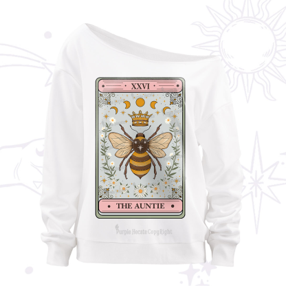 Purplehecate The Auntie Tarot Off The Shoulder Sweatshirt