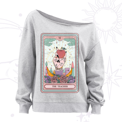 Purplehecate The Teacher Tarot Off The Shoulder Sweatshirt