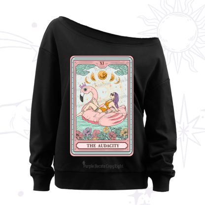 Purplehecate The Vacation Audacity Tarot Off The Shoulder Sweatshirt