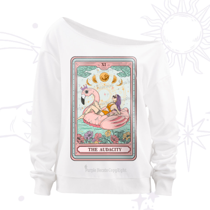 Purplehecate The Vacation Audacity Tarot Off The Shoulder Sweatshirt