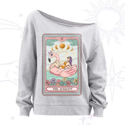 Purplehecate The Vacation Audacity Tarot Off The Shoulder Sweatshirt