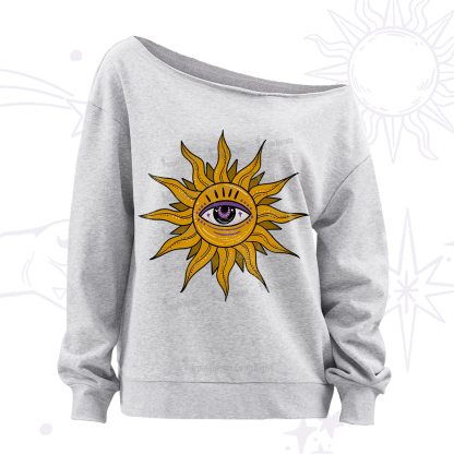 Purplehecate Eye of the Sun Off The Shoulder Sweatshirt