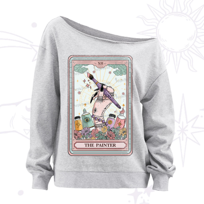 Purplehecate The Painter Tarot Off The Shoulder Sweatshirt