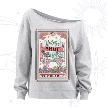 Purplehecate The Smut Reader Tarot Off The Shoulder Sweatshirt