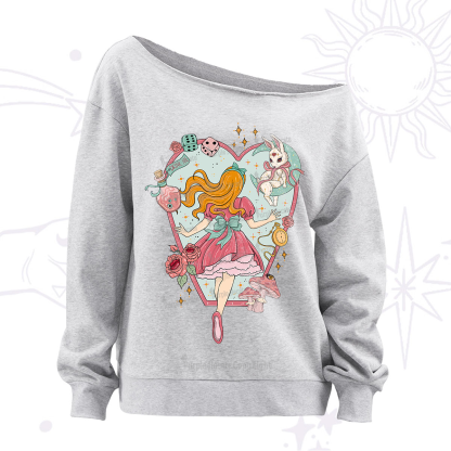 Purplehecate Alice's Secret Garden Off The Shoulder Sweatshirt