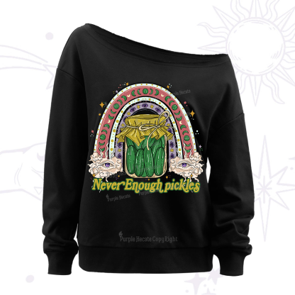 Purplehecate Never Enough Pickles Off The Shoulder Sweatshirt