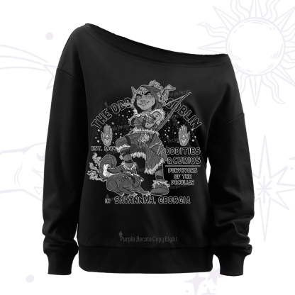 Purplehecate The Odd Goblin Off The Shoulder Sweatshirt