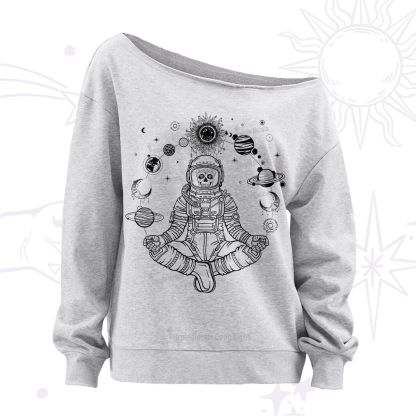 Purplehecate Cosmic Meditator Off The Shoulder Sweatshirt