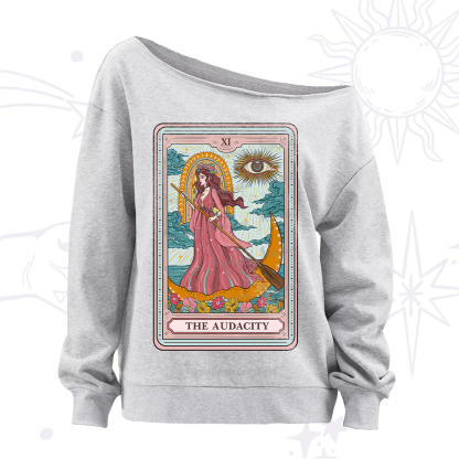 Purplehecate The Audacity Goddess Tarot Off The Shoulder Sweatshirt