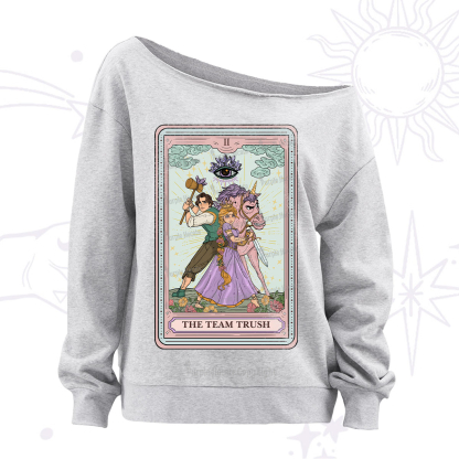 Purplehecate The Team Trush Tarot Card Off The Shoulder Sweatshirt