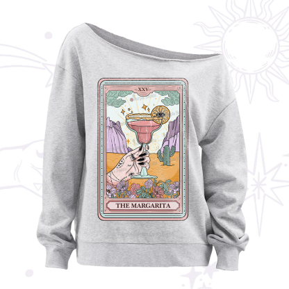 Purplehecate The Margarita Tarot Card Off The Shoulder Sweatshirt
