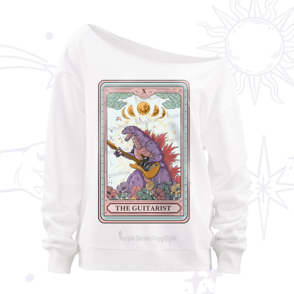 Purplehecate The Guitarist Tarot Off The Shoulder Sweatshirt