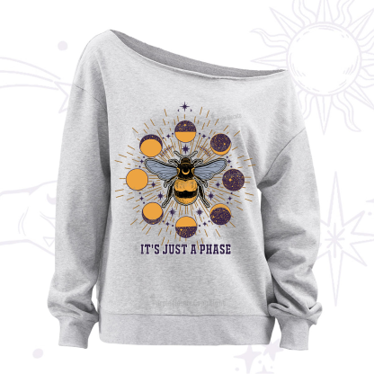 Purplehecate It's Just a Moon Bee Phase Off The Shoulder Sweatshirt
