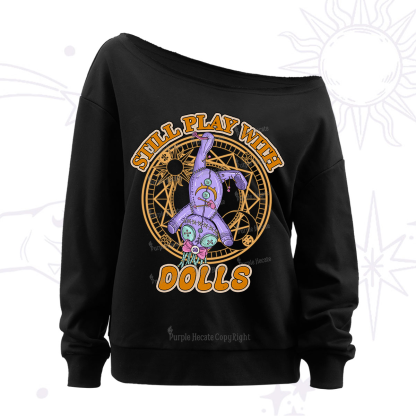 Purplehecate Still Plays With Dolls Off The Shoulder Sweatshirt