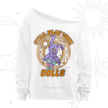 Purplehecate Still Plays With Dolls Off The Shoulder Sweatshirt