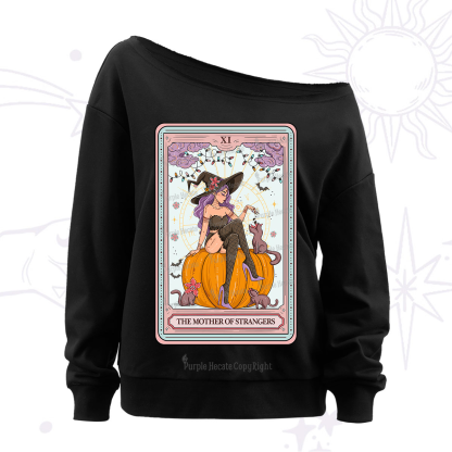 Purplehecate The Mother Of Strangers Tarot Off The Shoulder Sweatshirt