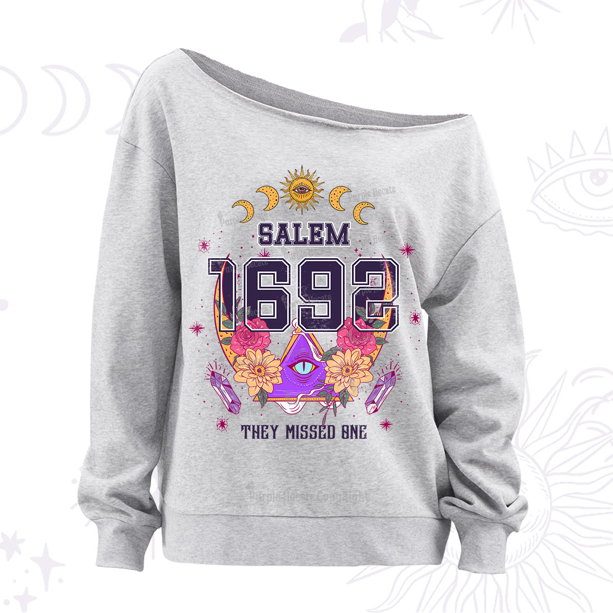 Purplehecate Salem 1692 They Missed One Off The Shoulder Sweatshirt