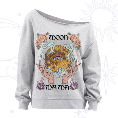 Purplehecate Moon Mama Off The Shoulder Sweatshirt