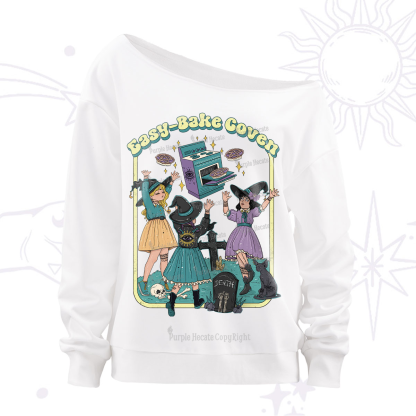 Purplehecate Easy Bake Coven Off The Shoulder Sweatshirt