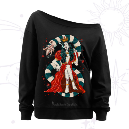 Purplehecate Queen of the Sandworms Off The Shoulder Sweatshirt