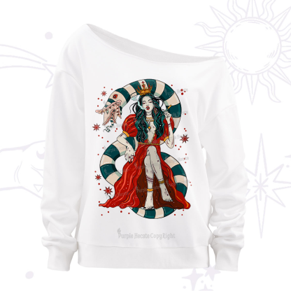 Purplehecate Queen of the Sandworms Off The Shoulder Sweatshirt
