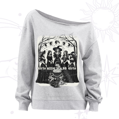 Purplehecate Girls Will Be Girls Off The Shoulder Sweatshirt
