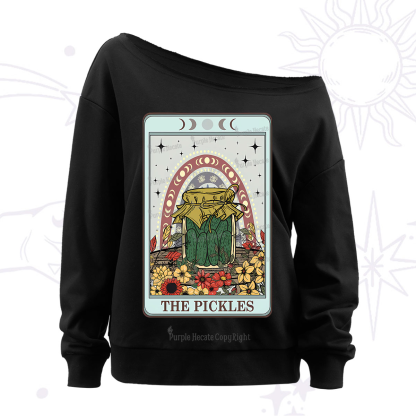 Purplehecate The Pickles Tarot Off The Shoulder Sweatshirt