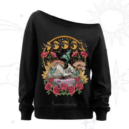 Purplehecate The Witch Tarot Off The Shoulder Sweatshirt