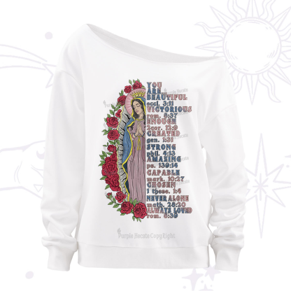 Purplehecate Biblical Blessings Off The Shoulder Sweatshirt