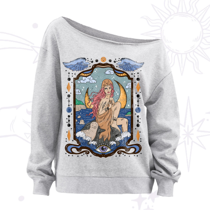 Purplehecate Selkie Woman Off The Shoulder Sweatshirt