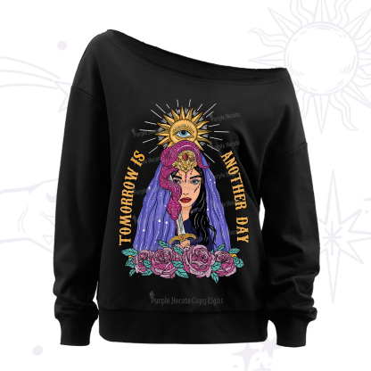 Purplehecate Prophetic Eye Witch Off The Shoulder Sweatshirt