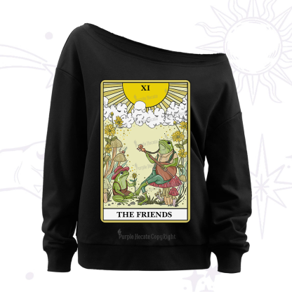 Purplehecate The Friends Tarot Card Off The Shoulder Sweatshirt