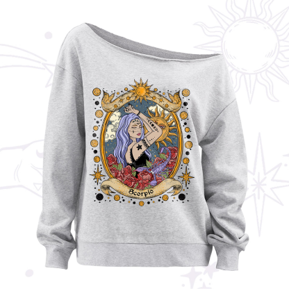 Purplehecate Scorpio Radiance Zodiac Off The Shoulder Sweatshirt