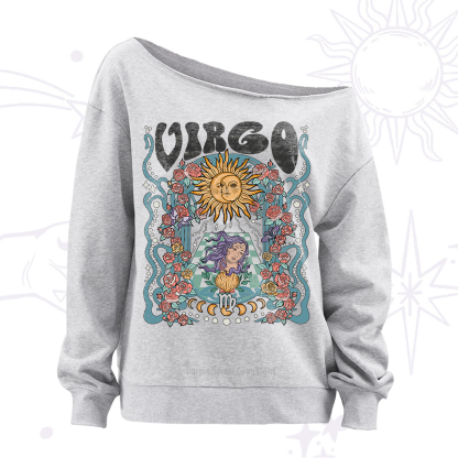 Purplehecate Virgo Spirit Zodiac Off The Shoulder Sweatshirt