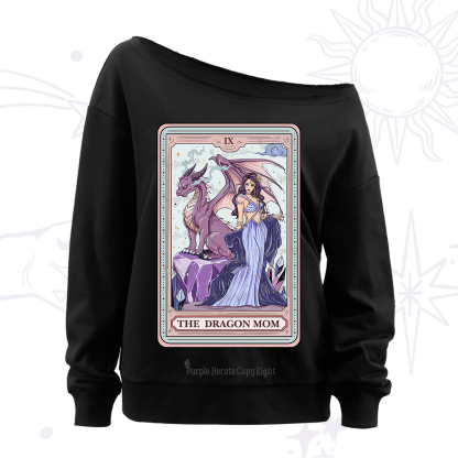 Purplehecate The Dragon Mom Tarot Off The Shoulder Sweatshirt