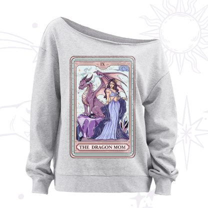 Purplehecate The Dragon Mom Tarot Off The Shoulder Sweatshirt