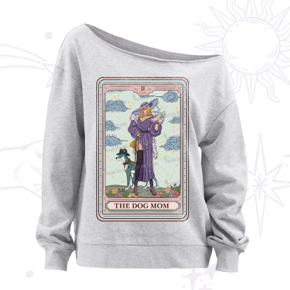 Purplehecate The Dog Mom Tarot Off The Shoulder Sweatshirt