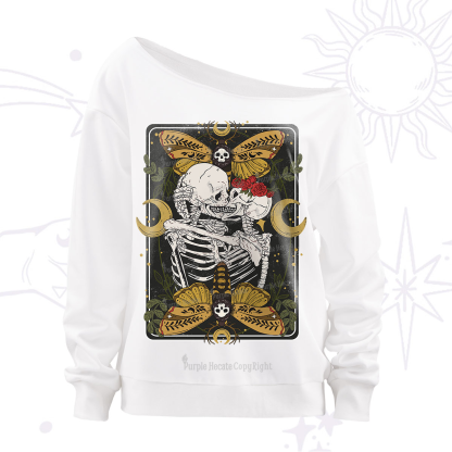 Purplehecate Deathless Moonlit Love Off The Shoulder Sweatshirt