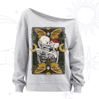 Purplehecate Deathless Moonlit Love Off The Shoulder Sweatshirt