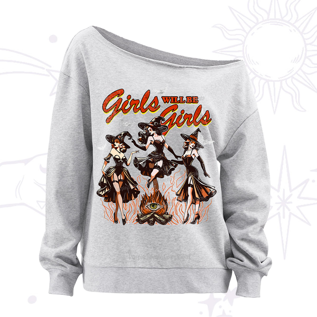 Purplehecate Girls Will Be Girls Off The Shoulder Sweatshirt