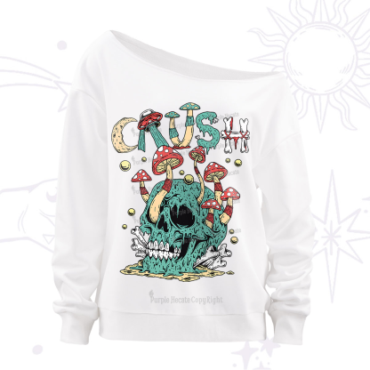 Purplehecate Crush Off The Shoulder Sweatshirt