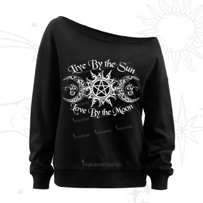 Purplehecate Hecate's Lunar Blessing Off The Shoulder Sweatshirt