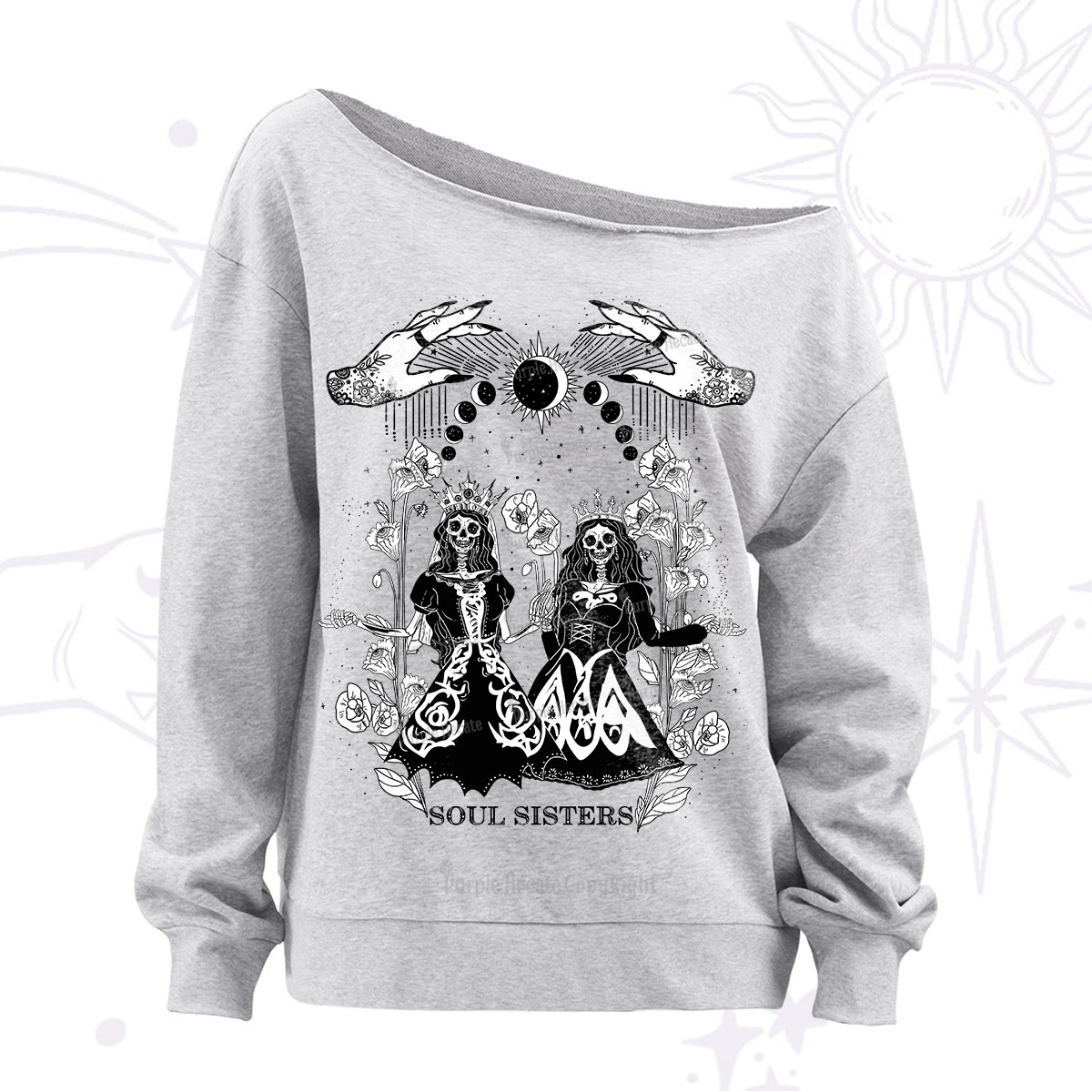 Purplehecate Soul Sister Off The Shoulder Sweatshirt