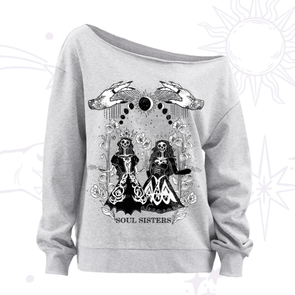 Purplehecate Soul Sister Off The Shoulder Sweatshirt