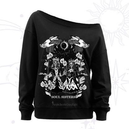 Purplehecate Soul Sister Off The Shoulder Sweatshirt